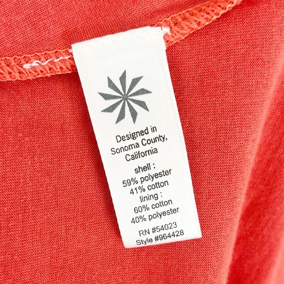 Athleta Dress Womens Cap Sleeve Small Peach Orange Athleisure Small - Picture 7 of 8